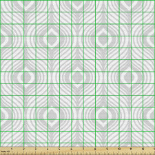 Geometrik Parça Kumaş Yaprak Görünümlü Eğri Çizgili Tasarım