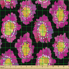 Floral Parça Kumaş Dekoratif Gelincikler