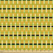 Geometrik Parça Kumaş Yatay Çizgiler Üstündeki Kısa Şeritler