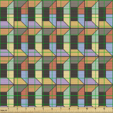 Geometrik Parça Kumaş Üç Boyutlu Görünümlü Yamuk Şekilli Görsel