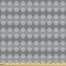 Geometrik Parça Kumaş Yatay Çizgili Zemin Üzerine Yuvarlaklar