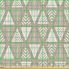 Geometrik Parça Kumaş Tekrarlı Modern ve Sade Yılbaşı Ağaçları