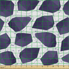 Fütüristik Parça Kumaş Geometrik Kristal Çokgen Desenli Gri