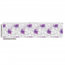 Geometrik Parça Kumaş Boya Sıçratılmış Zeminde Grafik Çizgiler