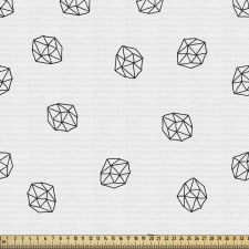 Geometri Parça Kumaş Düz Zeminde Köşeli Elmas Görünümlü Tasarım