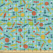 Tatlı Parça Kumaş Çeşitli Şekerler ve Tekrarlayan Lolipoplar