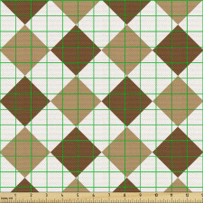 Geometrik Parça Kumaş Çapraz Düzende Minik Kareli Kompozisyon 