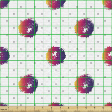 Sanatsal Parça Kumaş Dekoratif Boya Sıçramalı Desen Benekli Fon