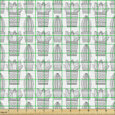 Kaktüs Parça Kumaş Farklı Tarz Minimal Dikenli Bitkiler Görsel