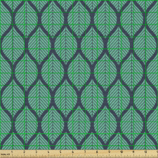 Botanik Parça Kumaş Ormanın Yaprakları Sade Tekrarlı Desen