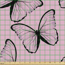Kelebek Parça Kumaş Antenli ve Kanatlı Tatlı Uçan Böcek Desen