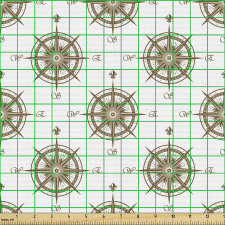 Pusula Parça Kumaş Yön Bulmaya Yardımcı Alet Minimal Desen