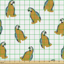 Papağan Parça Kumaş Duyduğu Sesi Tekrar Eden Egzotik Kuş Desen