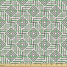 Geometrik Parça Kumaş İnce Çizgiler ve İç İçe Geçmiş Dörtgenler