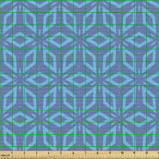 Geometrik Parça Kumaş Karelerden Üç Boyutlu Küp Şekilleri Desen
