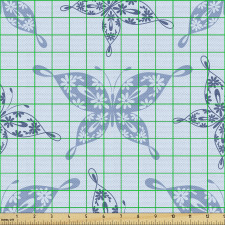 Doğa Parça Kumaş Kanatlarına Çiçek Desenleri Çizilmiş Kelebek