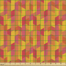 Moda Parça Kumaş Parlak Dörtgenler ile Retro Geometrik Desen
