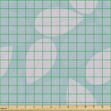 Orman Parça Kumaş İnce Çizgiler ile Zarif Yaprak Siluetleri
