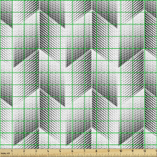 Geometrik Parça Kumaş Beyaz Siyah Benekli Çizgili Grafik Çizim