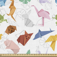 Sevimli Parça Kumaş Tavşan Balina Köpek ile Origami Desenleri