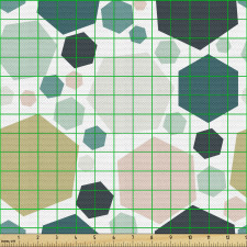 Geometrik Parça Kumaş Küçük ve Büyük Sevimli Altıgen Desenleri