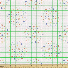 Eğlenceli Parça Kumaş Kalpler ve Kareler ile Yuvarlak Silueti