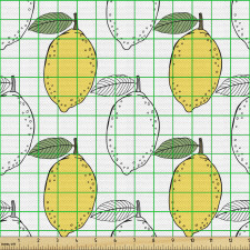Karalama Parça Kumaş Sade ve Basit Yapraklı Limon Çizimleri