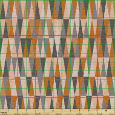 Mozaik Parça Kumaş Grafik Çizim ile Ters ve Düz Retro Üçgenler