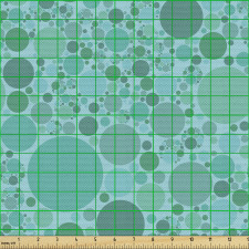 Geometrik Parça Kumaş Tekrarlanmış İrili Ufaklı Yuvarlaklar