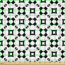 Örüntü Parça Kumaş Çerçeveler İçerisinde Geometrik Şekiller