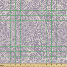 Soyut Parça Kumaş Morlu Beyazlı Geometrik Şekiller Desenli