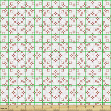 Karolar Parça Kumaş Sade Fon Üzerinde Geometrik Çerçeveler
