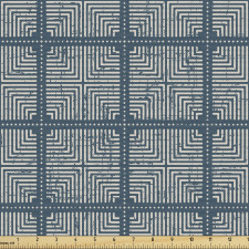 Geometrik Parça Kumaş İç İçe Eskitilmiş Çizgiler ve Kareler