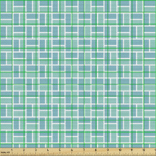 Geometrik Parça Kumaş Yatay ve Dikey Tekrarlanmış Dörtgenler