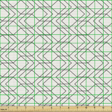 Geometrik Parça Kumaş Birbirinin İçinden Geçen Dağınık Çizgiler