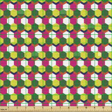 Geometrik Parça Kumaş Sık Tekrarlanmış Rengarenk Altıgenler