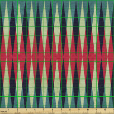 Geometrik Parça Kumaş Tekrarlı Dikey Şeritlerle Göz Alıcı Desen