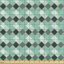 Geometrik Parça Kumaş Minimal Stilde Çapraz Duran Küçük Kareler