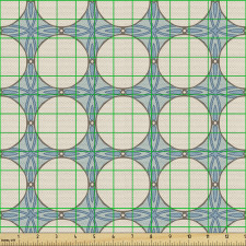 Geometrik Parça Kumaş Tekrarlı Soyut Şerit Süslü Puantiyeler 