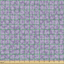 Botanik Parça Kumaş Mor Pastel Tonda Bükümlü Sarmaşıklar Deseni