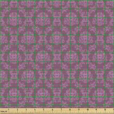 Damask Parça Kumaş Tekrarlı Minimal Barok Tarzında Çiçek Formu 