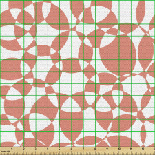 Modern Parça Kumaş Yuvarlaklar İçinde Parlak Geometrik Desenler