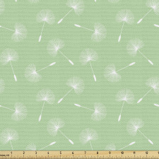 Polen Parça Kumaş Uçuşan Karahindiba Çiçeği Tüyleri Motifleri