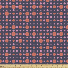 Geometrik Parça Kumaş Devamlı Soyut Küçük Altıgen Şekiller 