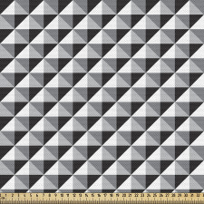 Geometrik Parça Kumaş Akromatik Baklava Dilim Şeklinde Motifler