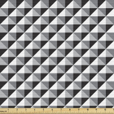 Geometrik Parça Kumaş Akromatik Baklava Dilim Şeklinde Motifler