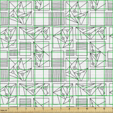 Geometrik Parça Kumaş Monokrom Karışık Dikdörtgen El Çizimleri