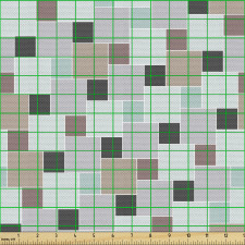 Soyut Parça Kumaş Devamlı Ard Arda Kareli Geometrik Çalışma