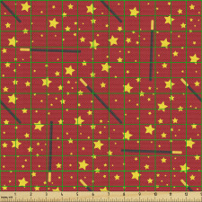 Karikatür Parça Kumaş Tekrarlı Sihirbaz Asası Sihirli Yıldızlar