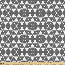 Geometrik Parça Kumaş Akromatik Tekrarlı Üçgenli Mozaik Desen